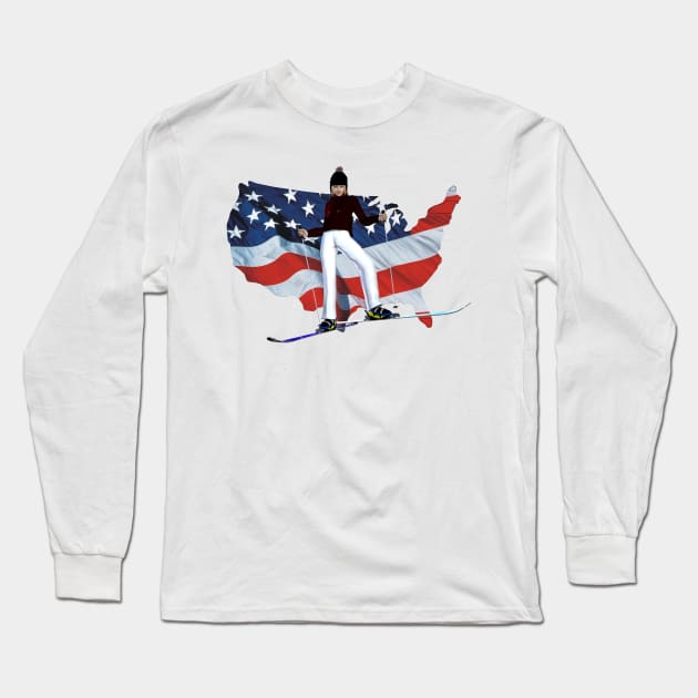 Ski USA Long Sleeve T-Shirt by teepossible